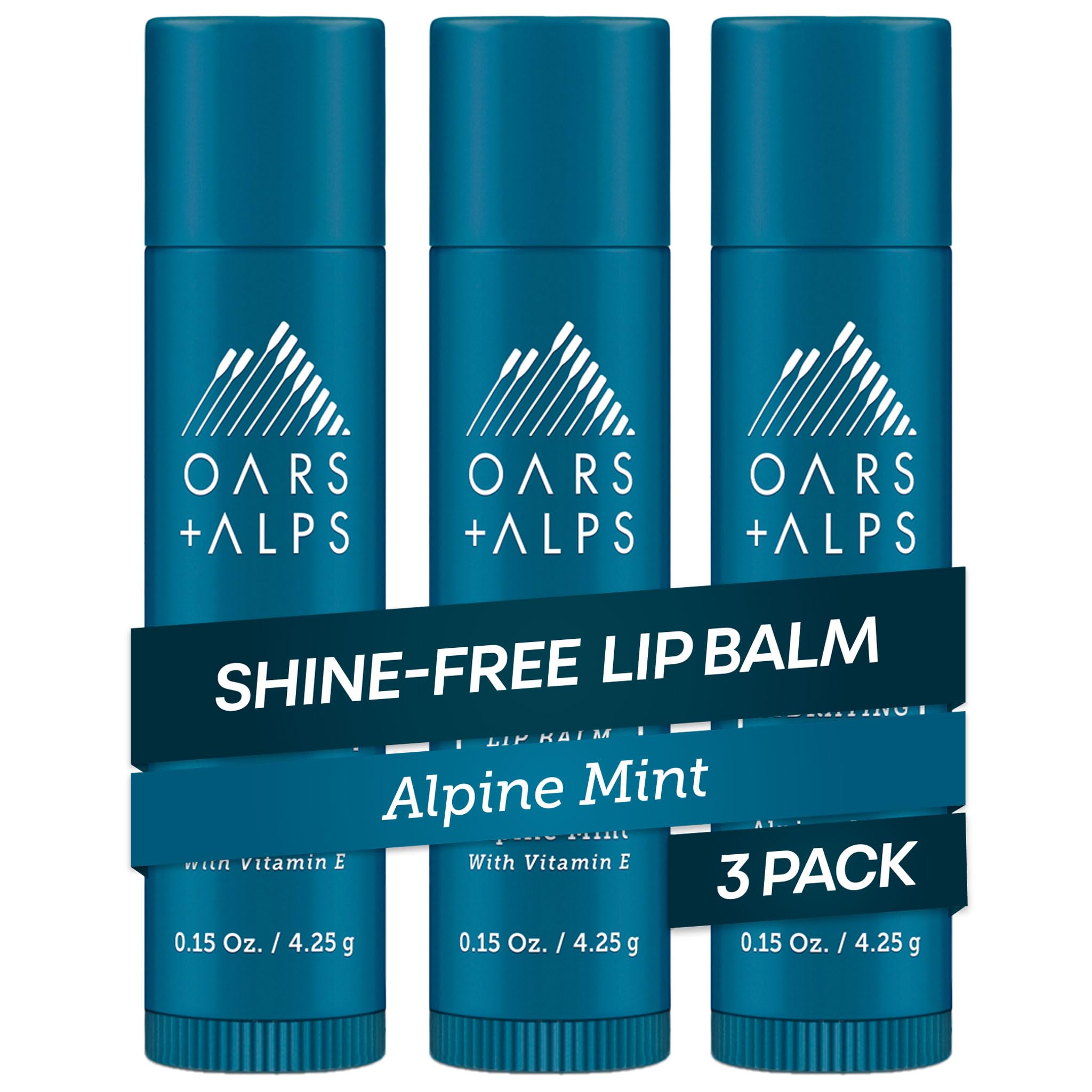 Oars + Alps Clear Lip Balm for Men & Women, Ultra Hydrating Lip Care Infused with Vitamin E, Moisturizing, Nourishing, Paraben, Sulfate, Alcohol &