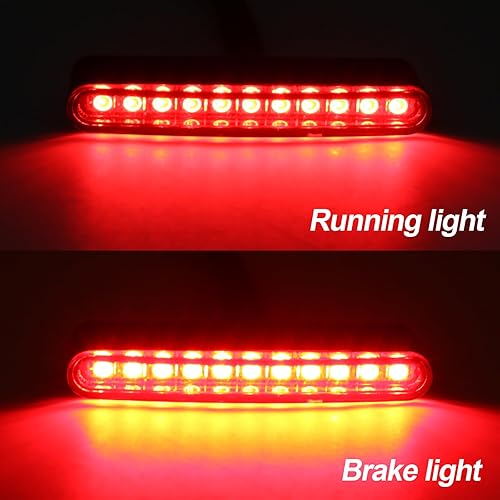Miniatura 2 de Tira de luz trasera de motocicleta mini luz de freno rojo Correr matrícula luz 12 V con Bobber Chopper ATV Dirt Bike