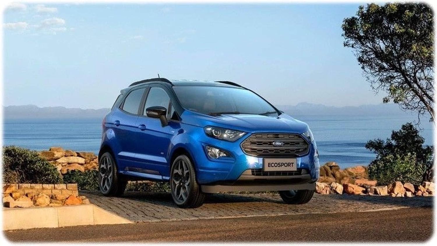 Tappetini per Ford Ecosport II dal 2017- su Misura, Antiscivolo, battitacco in gomma rinforzata