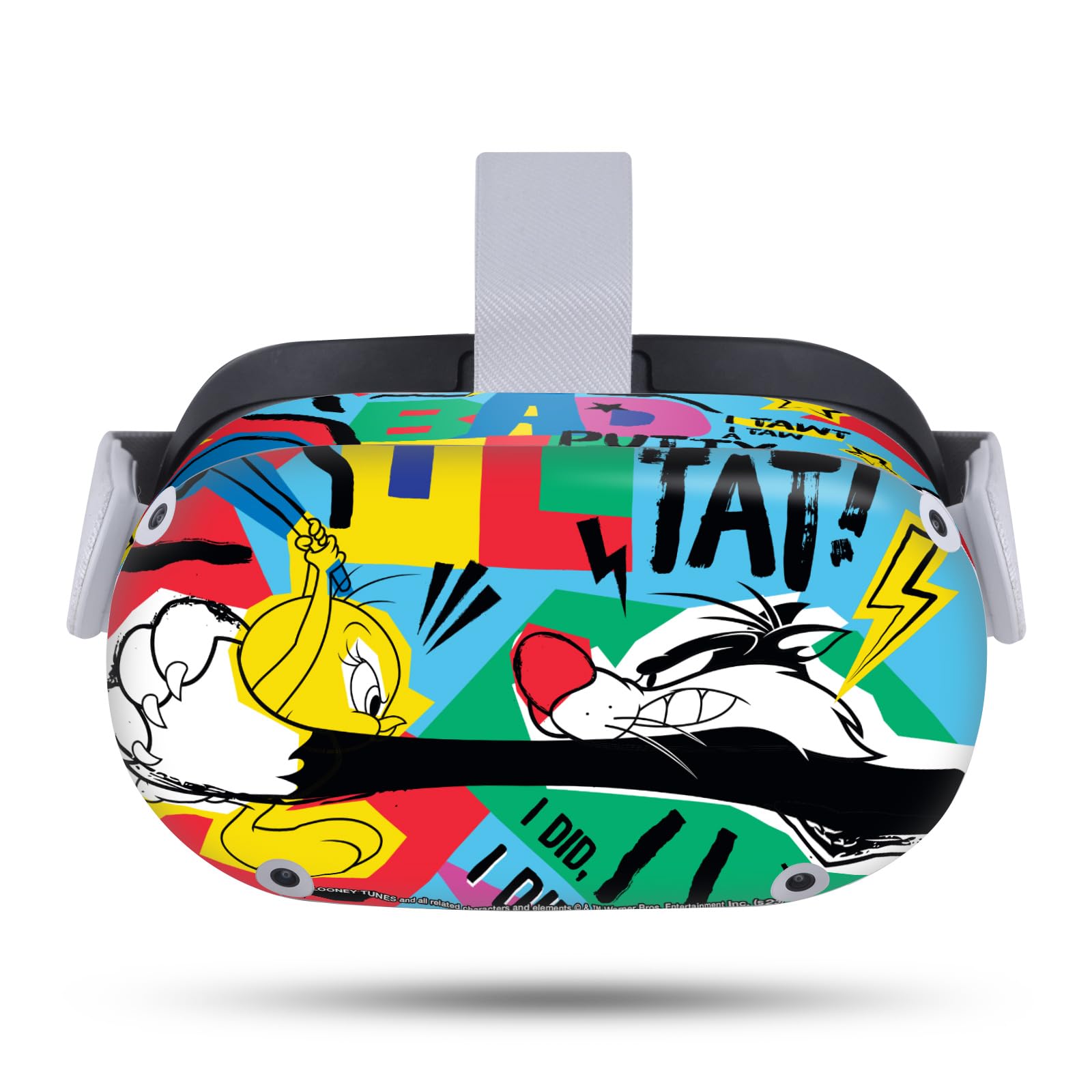 Head Case Designs Officially Licensed Looney Tunes Tweety and Sylvester Graphics and Characters Vinyl Sticker Skin Decal Cover Compatible with Meta Quest 2