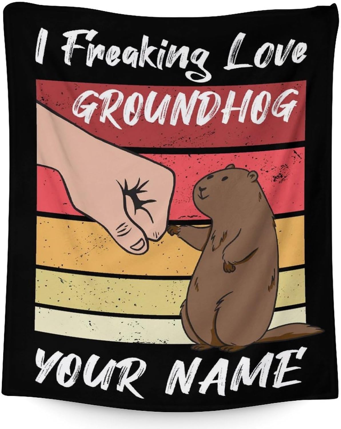 Groundhog Throw Blanket Gifts for Teens Adults Women Men, 60x50 Inches Vintage Blanket for Groundhog Day - Soft Fuzzy Animals Print Blankets for Sofa Couch Travel Bed Decor