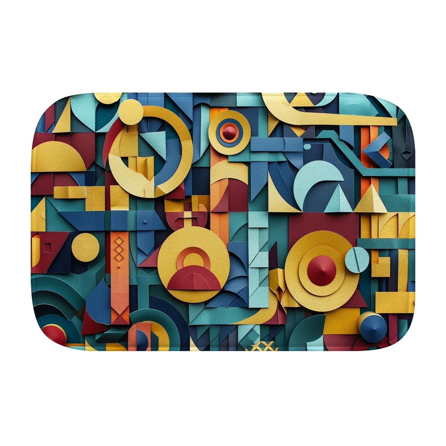 Tapis de bain en mousse mémoire de forme moderne absorbant et antidérapant M