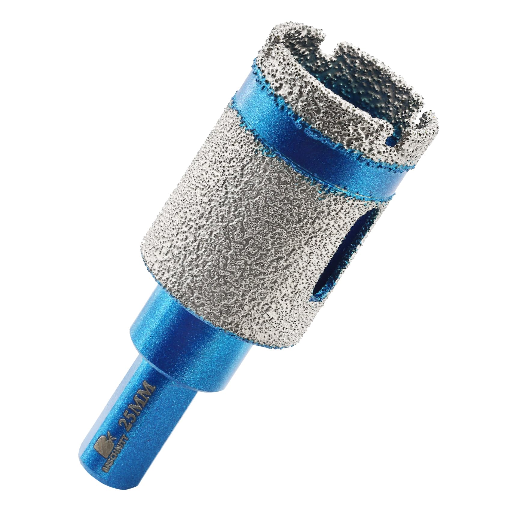 Dry Diamond Core Drill Bit,BRSCHNITT 1 inch Diamond finger milling bit Triangle Shank for Porcelain Tile Ceramic Stone Granite Marble