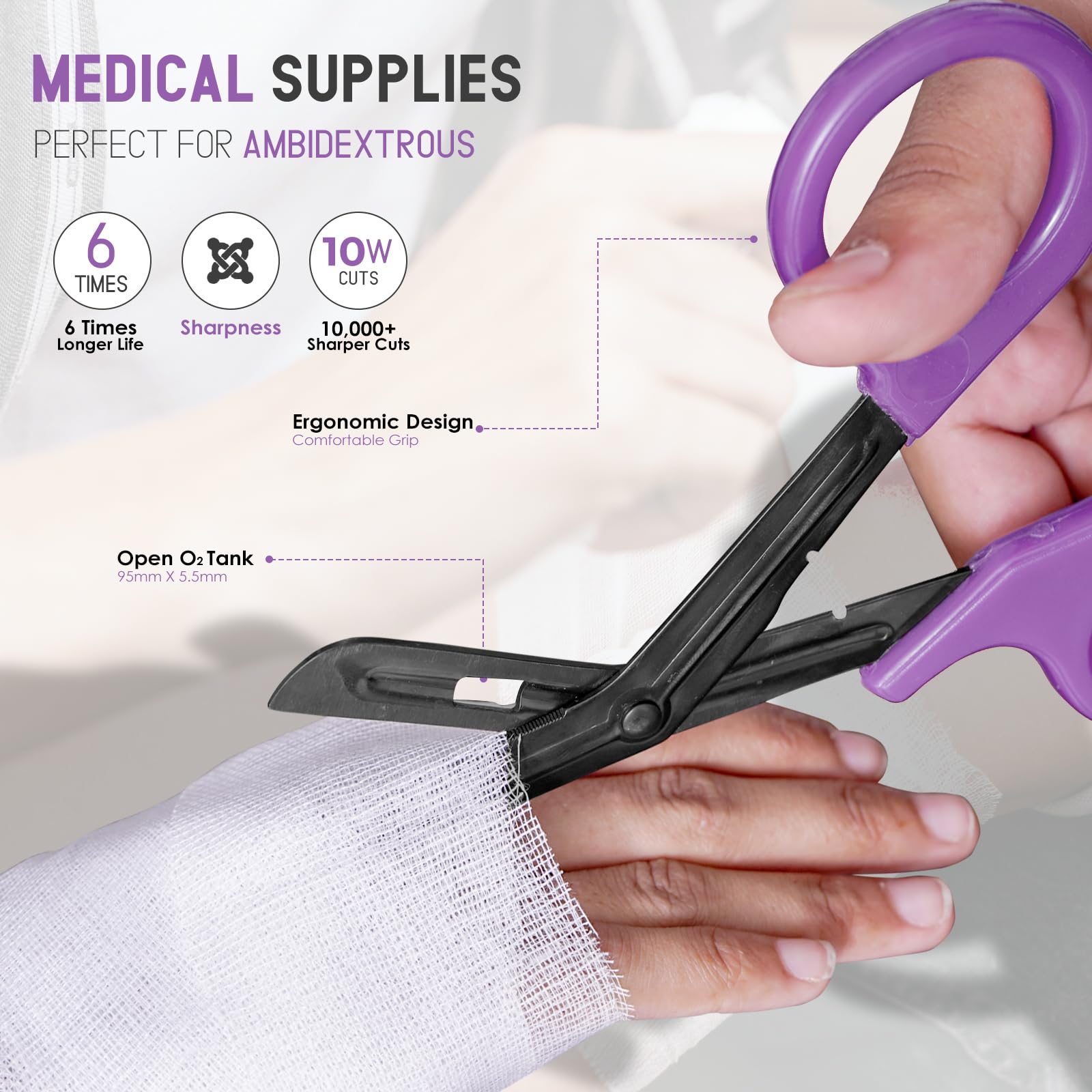 Medical Trauma Shears - EMT Scissors Purple -3 Medical Trauma Shears - EMT Scissors Purple -3