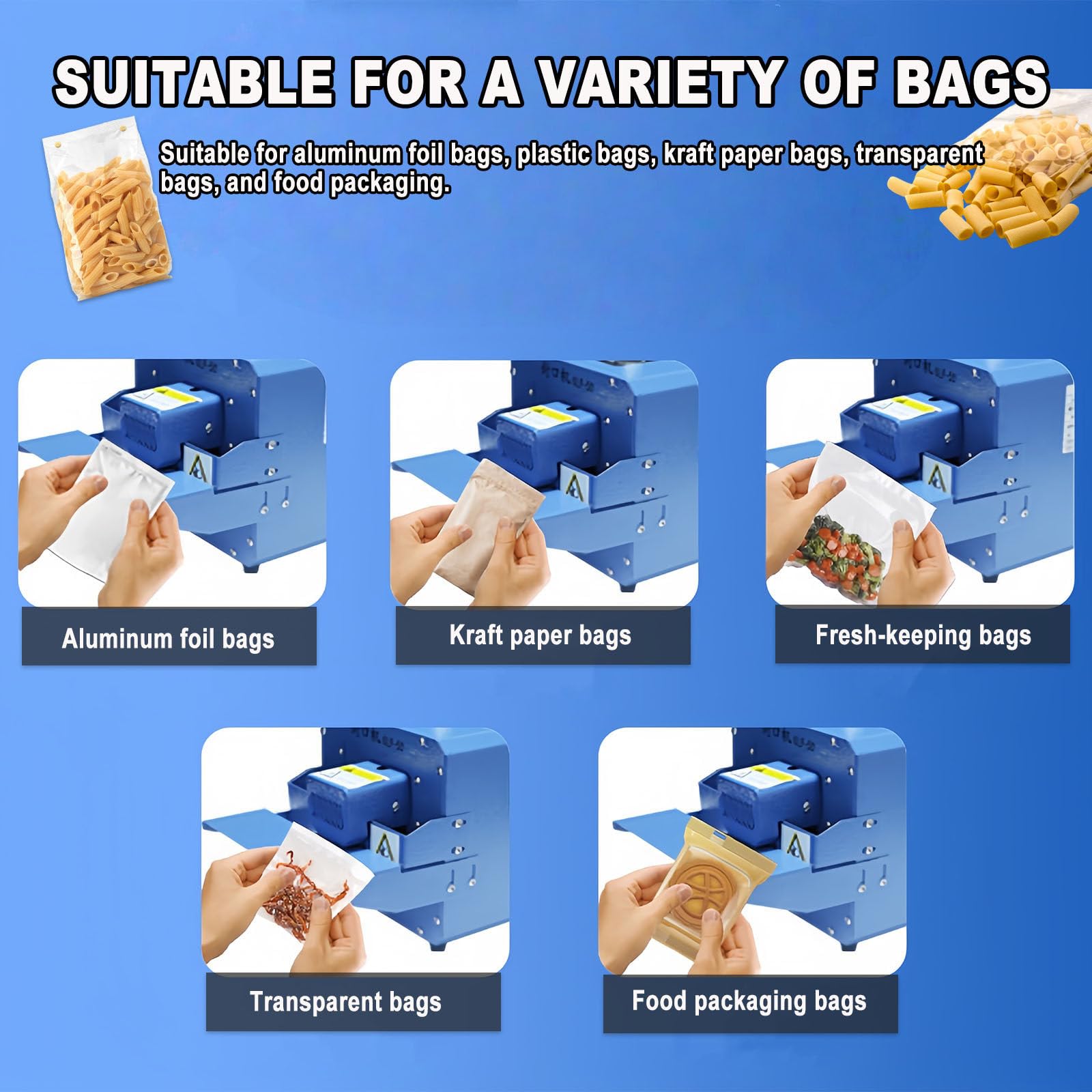Selladora Automática De Bolsas De Plástico para Alimentos, Selladora De Rodillos, Selladora Comercial De Bolsas De Plástico A 6 M/Min, Selladora Bolsas De Té.