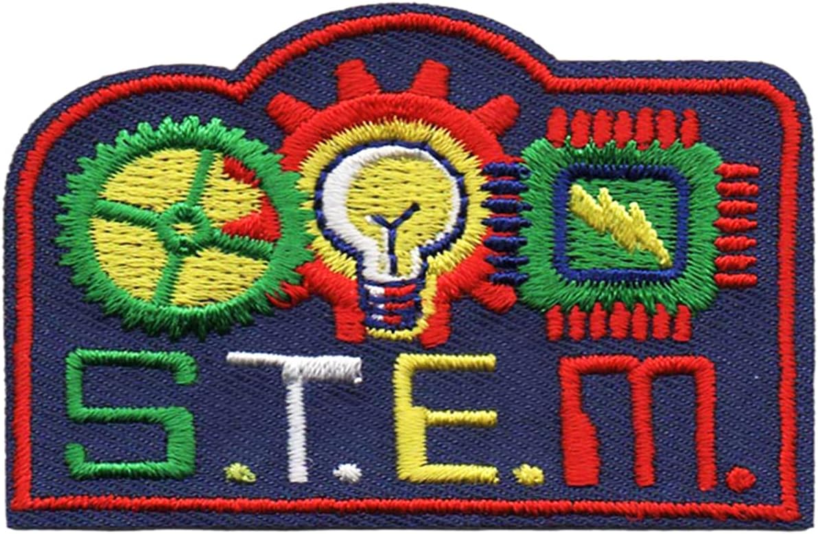 12 Pieces 2" Activity Scouts Applique Fun Patches, Science and Technology - STEM (STEM 4)