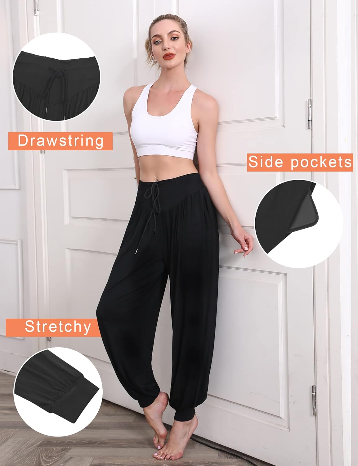 Terecey Yoga Pants for Women Cotton Soft Modal Sweatpants with Pockets Casual Harem Lounge Pants Athletic Drawstring Joggers Trousers 5 71nvTCdUqqL. AC SL1500