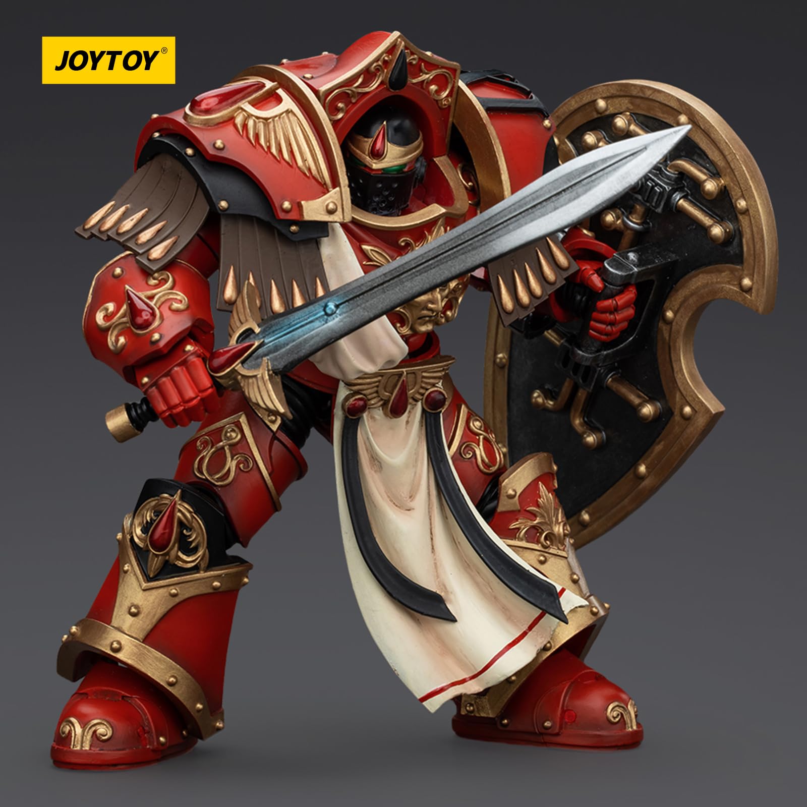 JOYTOY Warhammer 40k Blood Angels, 1/18 Blood Angels Crimson Paladins Squad Crimson Paladin 3 Action Figure Collect Model - Image 3