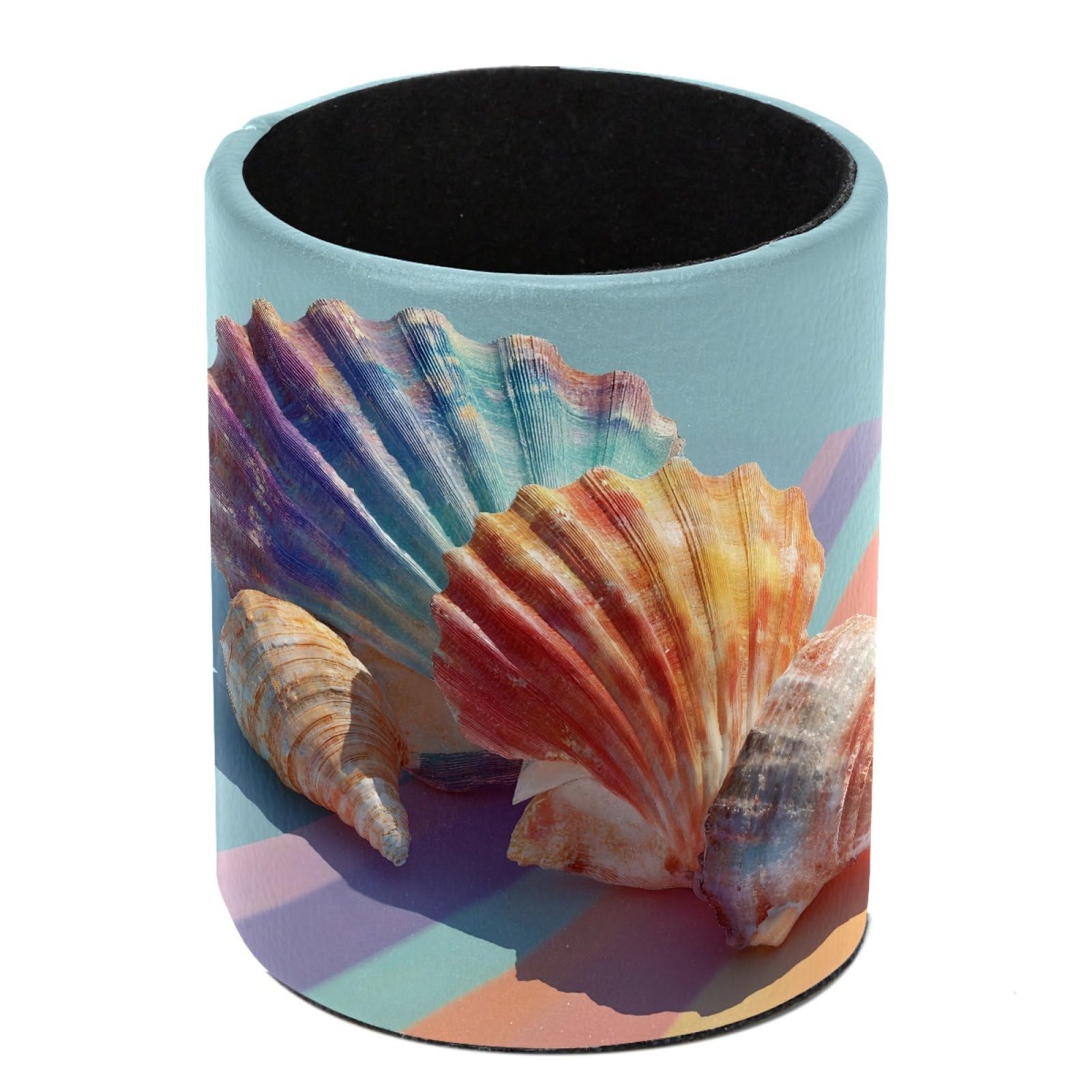 FWJZDSP Colorful Seashells Pencil Cup Pen Organizer Makeup Brush Holder for Office Home Countertop Desk Accessory Storage
