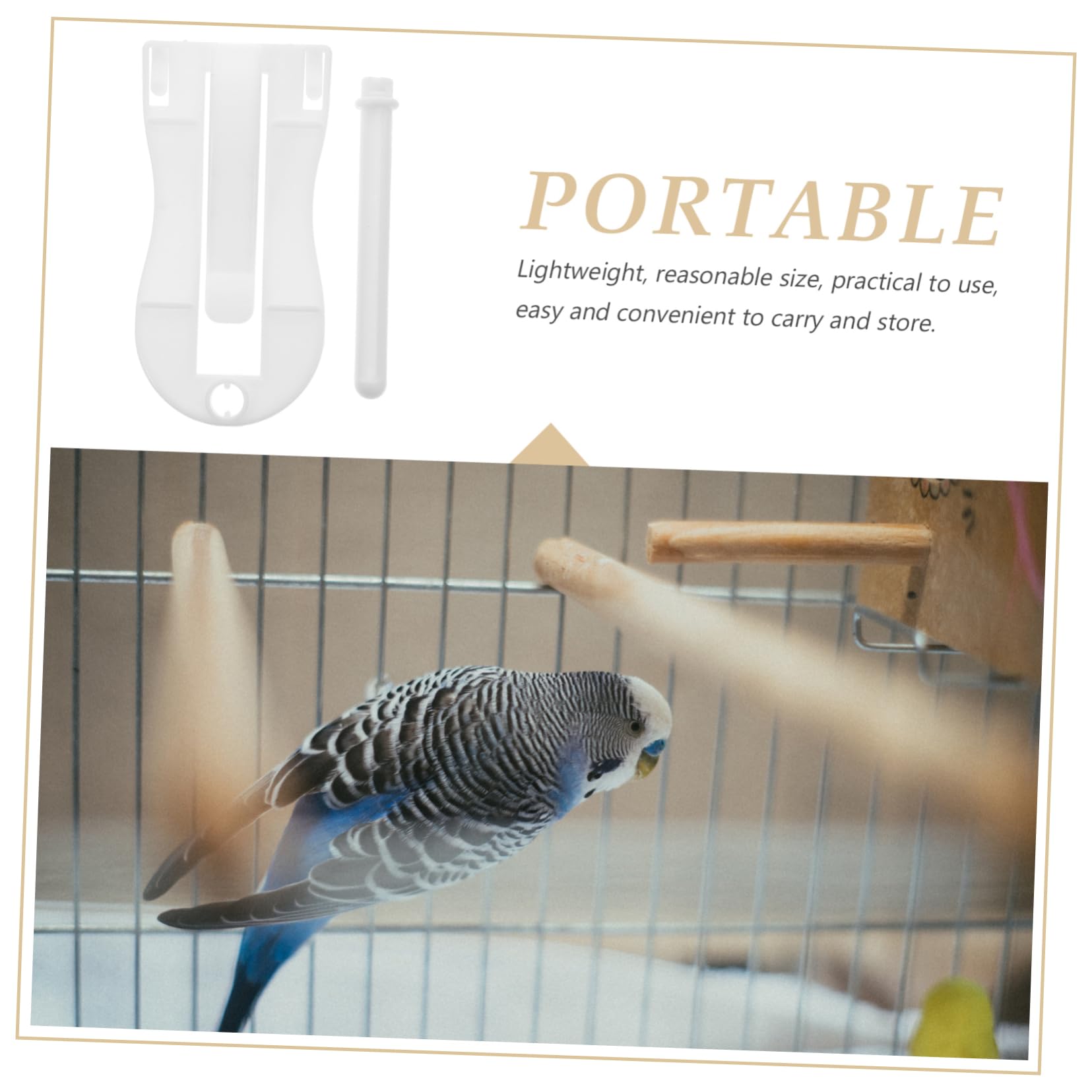 BESPORTBLE Support Os Seiche Abs pour Cage à Oiseaux Pince Alimentaire Polyvalente pour Légumes Et Friandises Accessoire Adapté Perruches Canaris Cockatiels Finches