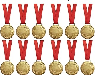 12 Pcs Gold Medal for School COMPETETION Medals/Sports COMPETETION Medals/Medals for Any Event/Throw Ball Medals Price In India
