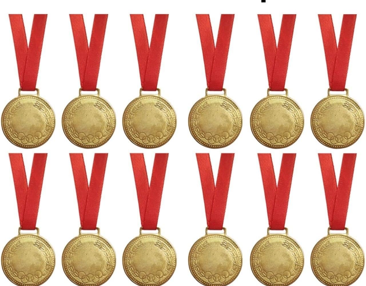 12 Pcs Gold Medal for School COMPETETION Medals/Sports COMPETETION Medals/Medals for Any Event/Throw Ball Medals-image-2