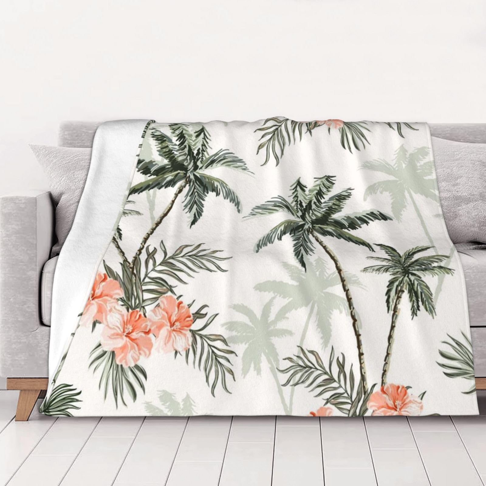 Couverture flanelle palmiers : idée cadeau idéale pour adulte