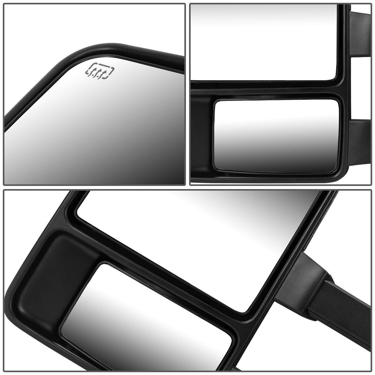 Puddle Lamp Mirrors Power Fold Tow Mirrors For Dodge Ram 1500/2500/3500 (2009-2024) - Heated With Turn Signal & Puddle Lamps 2018 Dodge Ram 1500 Accessories