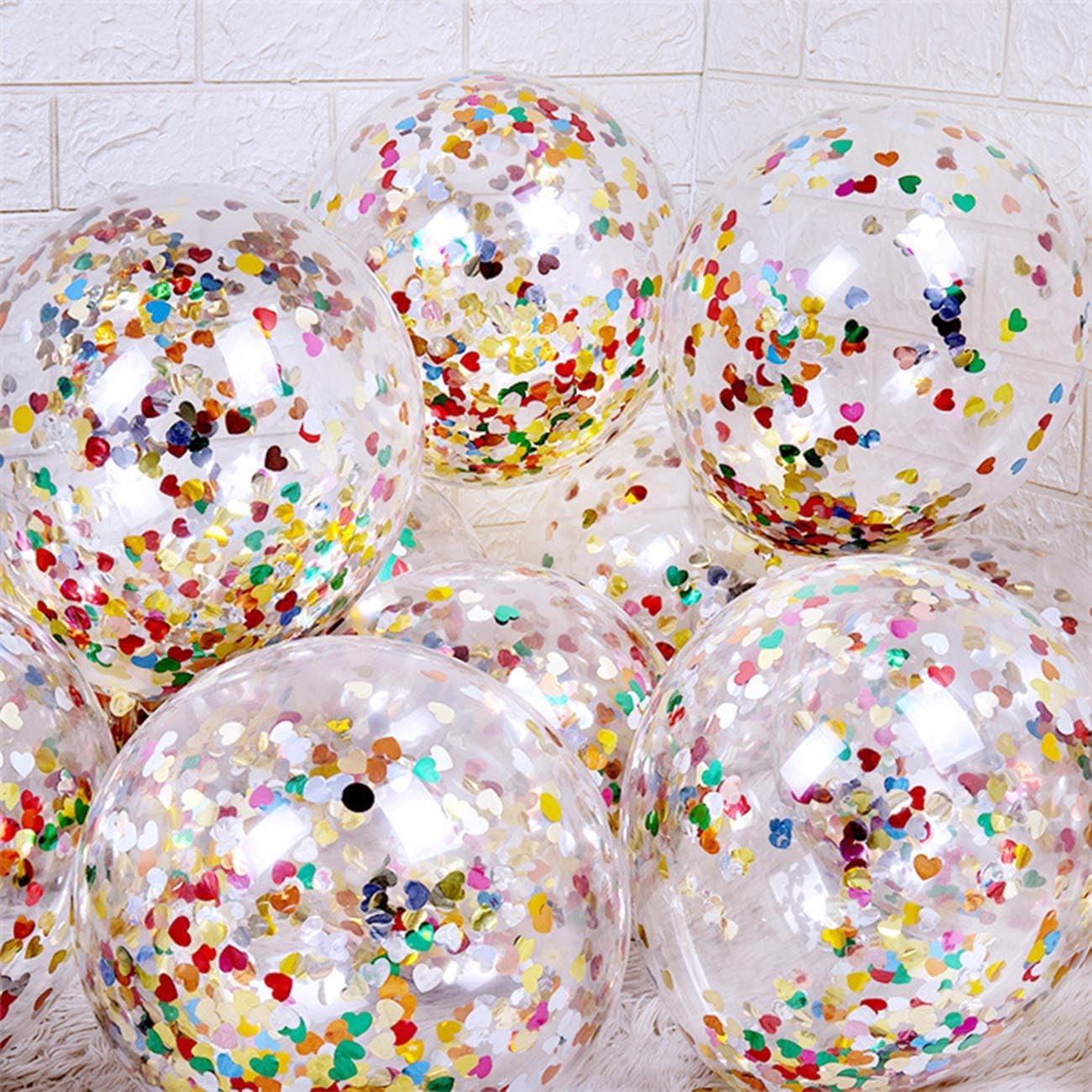 Metallic Rainbow Heart Confetti (0.59 Inch) - 2.12 oz Foil Heart Decorations for Wedding, Birthday, Party Decor & Table Accents