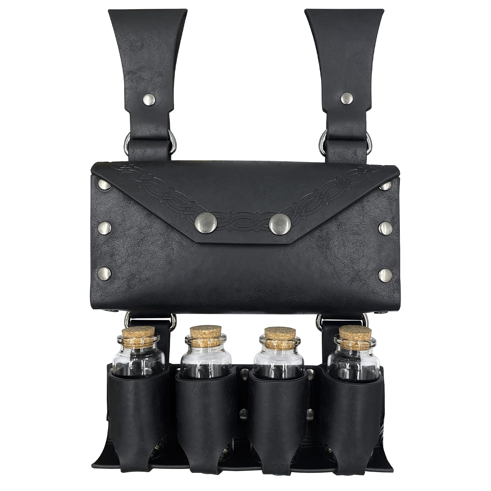 Amazon.com | HiiFeuer Medieval Alchemy Faux Leather Belt Bag  display picture 2