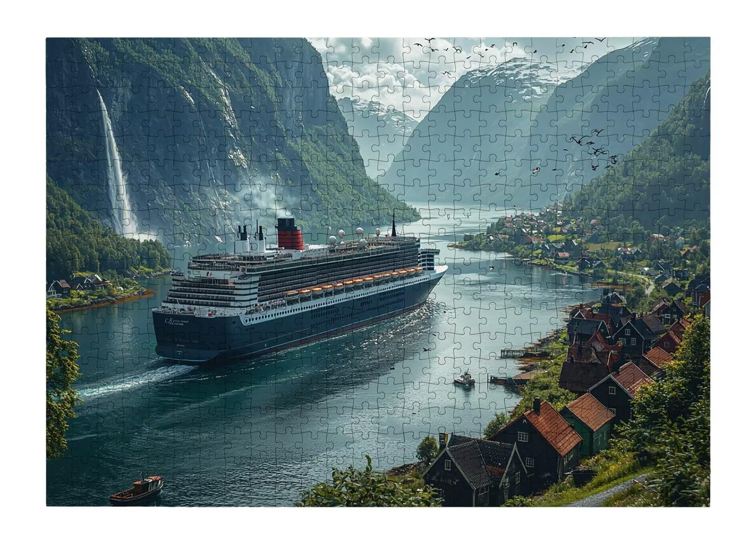 Puzzle 1000 elementów dla dorosłych, niemożliwe puzzle rzeka dla dorosłych