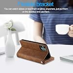 UEEBAI Wallet Case for iPhone 11, Retro 9 Card Holder Slots Zipper Pocket Case PU Leather Magnetic Closure Kickstand with Wrist Strap TPU Shockproof Flip Cover - Brown