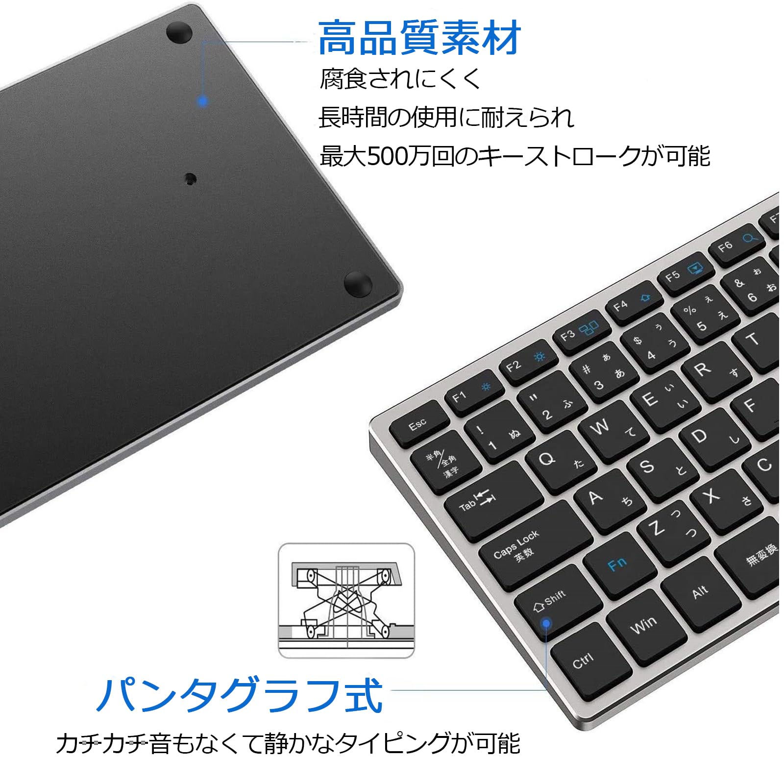 Amazon | seenda ワイヤレスキーボード Bluetooth 4台同時接続