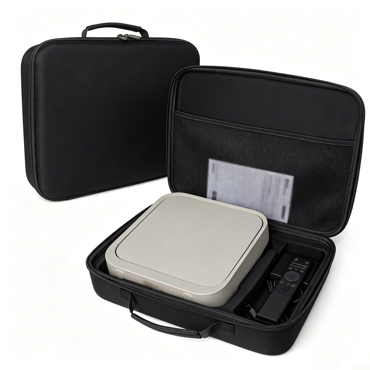Estuche de almacenamiento para proyector, funda rígida de EVA para XGIMI Z6X-5, manejo de protección de proyector y almacenamiento de accesorios construido específicamente (beige)
