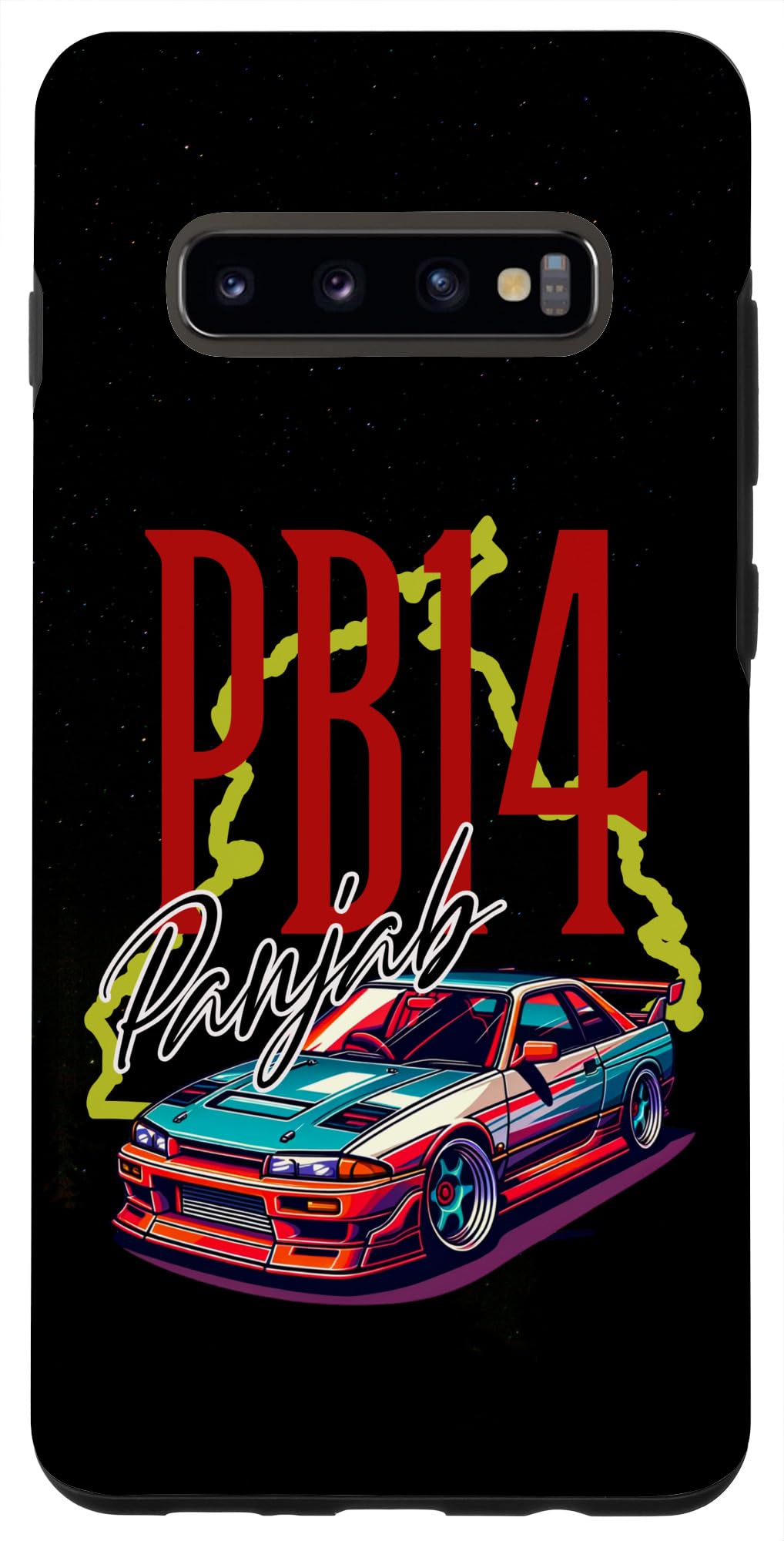 Galaxy S10+ PB14 Ajnala Punjab theme Showing Punjab map Case