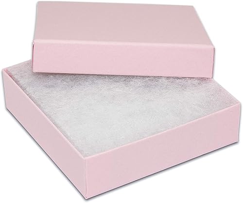 Miniatura 10 de TheDisplayGuys - Paquete de 25 cajas de regalo de papel de cartón relleno de algodón #33, color rojo mate (3.5 x 3.5 x 1.0 pulgadas), para regalo,