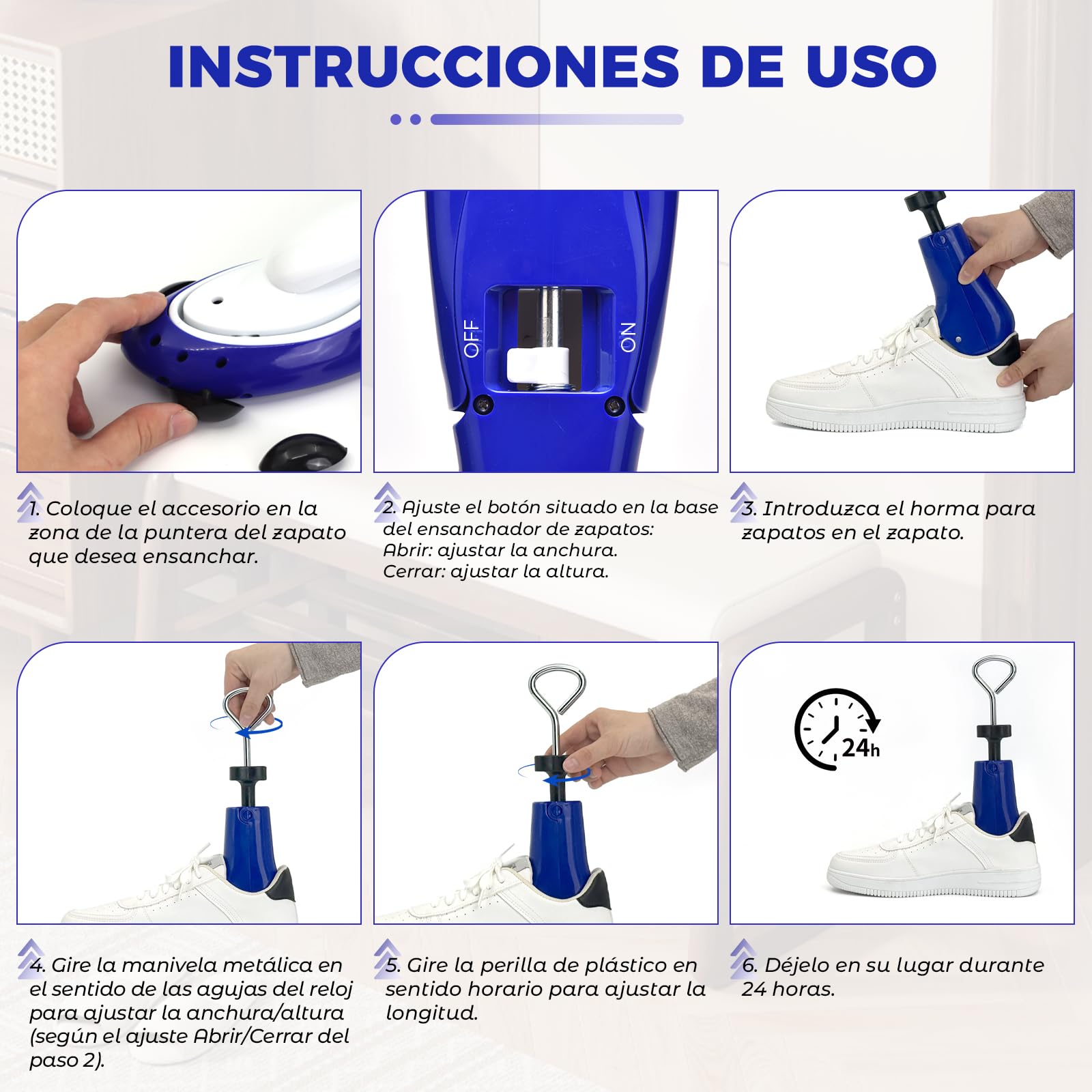 Hormas para Zapatos Hombre Mujer — Ensanchador de Zapatos Regulables en Tres Direcciones