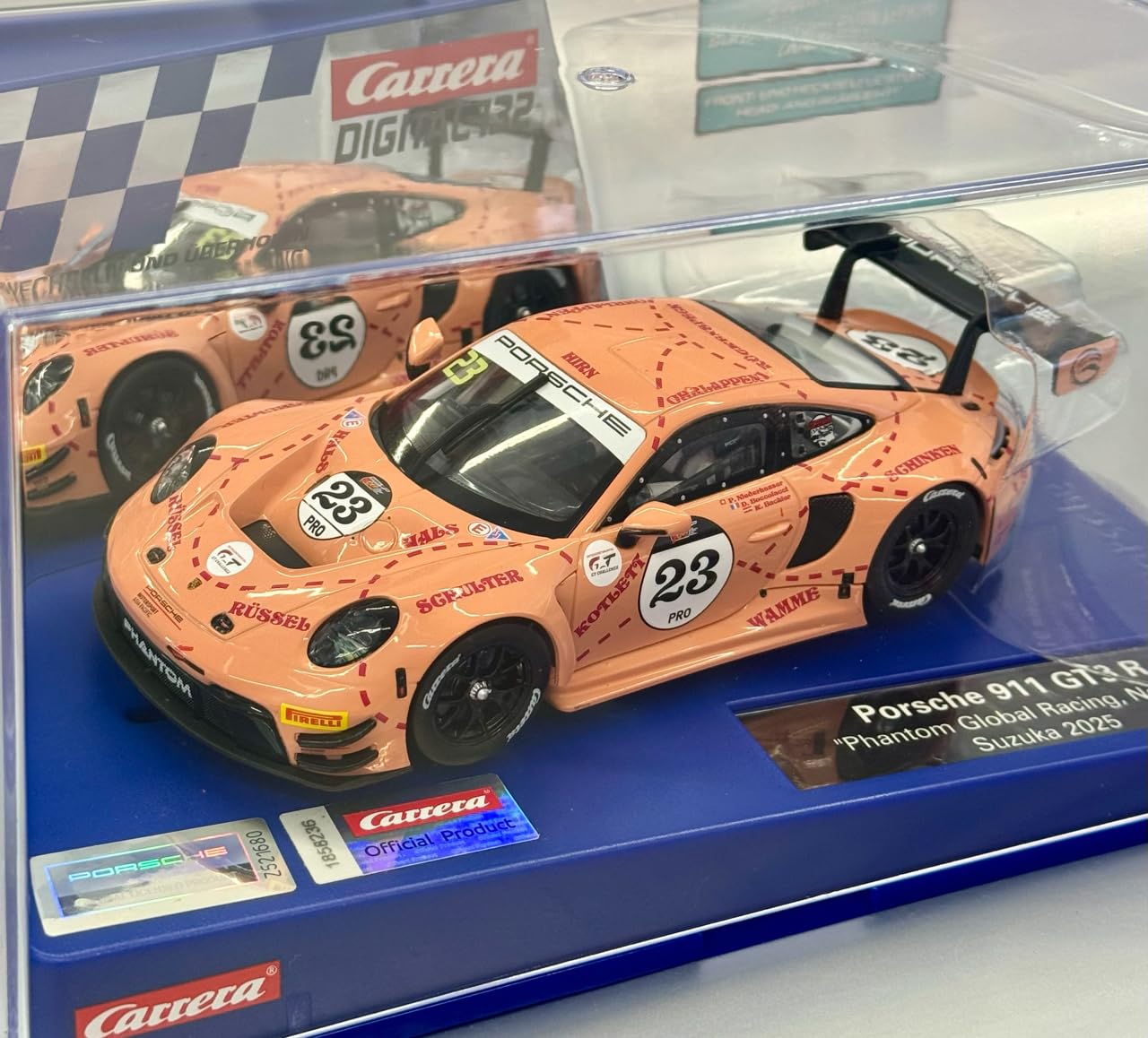 Carrera Cyfrowy 132 Porsche 911 GT3 R "Phantom Global Racing, No.58.4 cm Suzuka 2025 Skala 1:32 Slot Car
