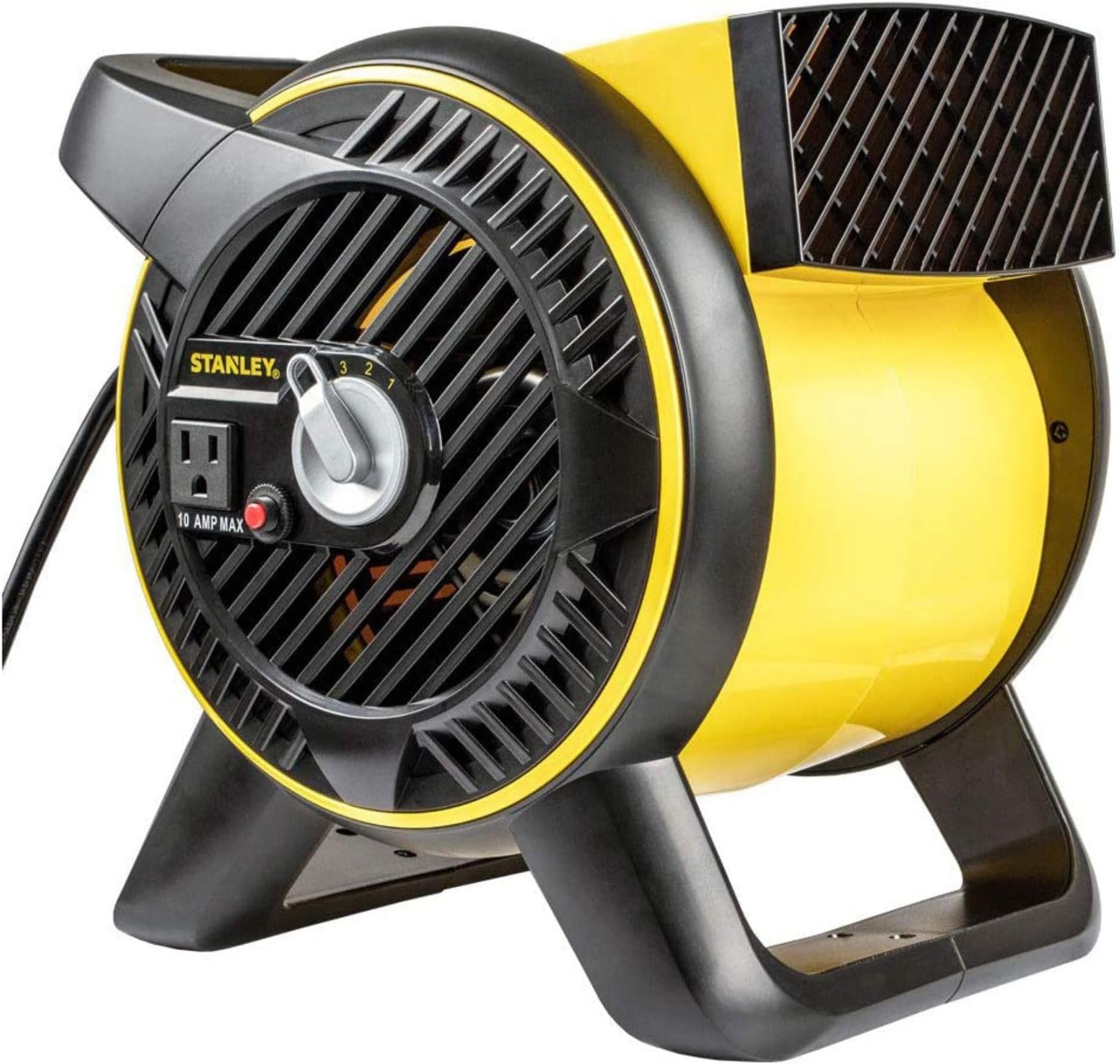 Master Heavy Duty Utility Blower, 3 Speed Portable Floor Fan with Outlet & Pivoting Head for Home & Garage Cooling, Drying and Air Circulation