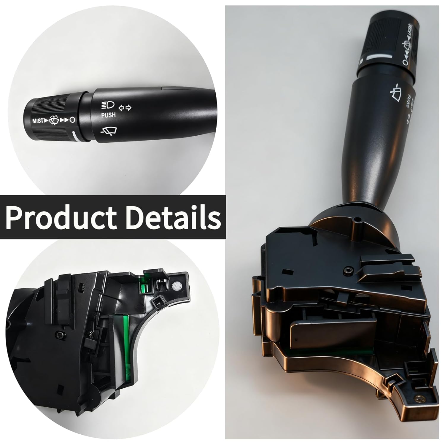 56046114AB Turn Signal Multifunction Combination Switch Compatible with Dodge Ram 1500 2009-2010,Ram 2500/3500/4500/5500 2011-2016, Chrysler Town & Country 2014 - Replaces OE# 56046114AC - 56046114AF