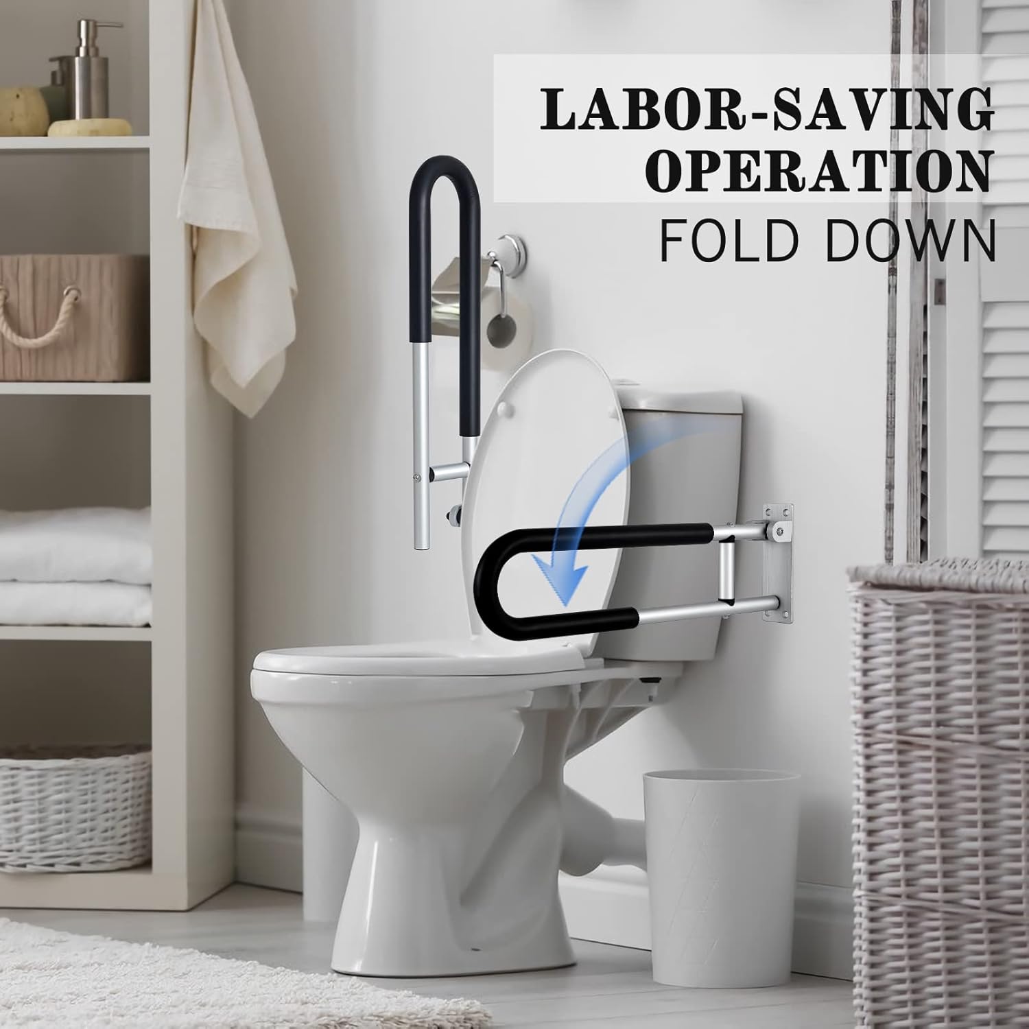 Buy Toilet Grab Bar Flip Up 304 Stainless Steel Flip Up Grab Bar for