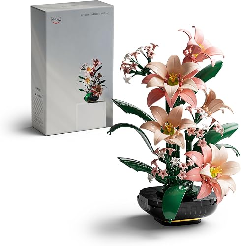Lys Fleur Set de Construction Bloom Up Série NF10398 Nifeliz