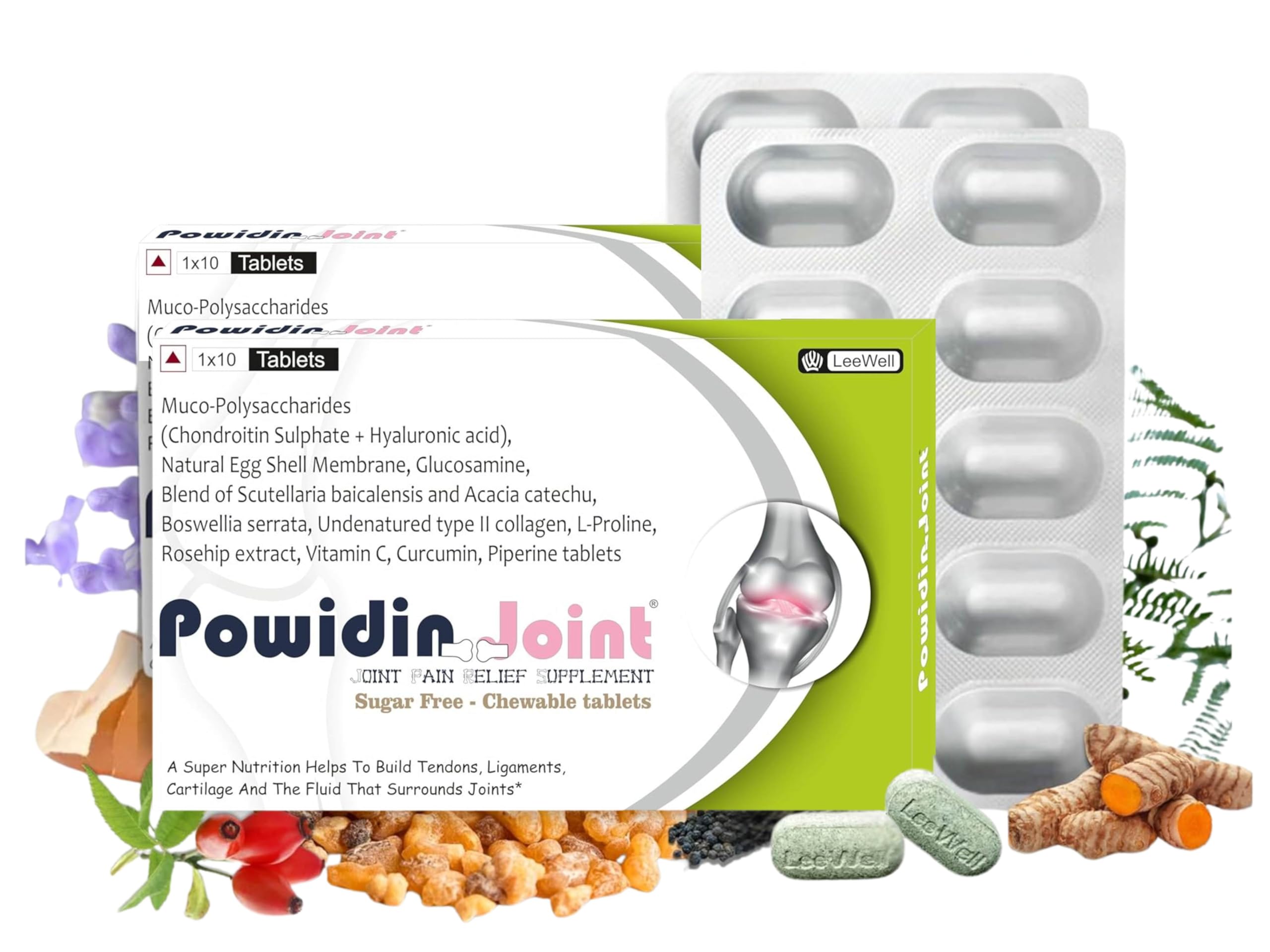 Sponsored Ad - Joint Support Supplements | Sugar free chewable tablets | Bone & Joint Health Supplements | Type 2 Collagen, Glucosamine, Chondroitin, Hyaluronic acid, Boswellia Serrata, Piperine, L proline, Natural Egg Shell Membrane, Acacia Catechu, Scutellaria baicalensis - 20 tablets
