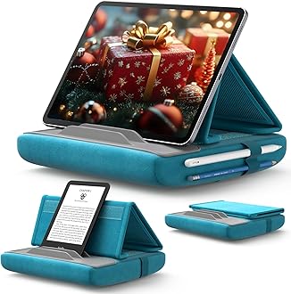 JSAUX Tablet Pillow Stand, Tablet Stand Holder Dock for Lap, Bed and Desk Compatible with iPad Pro 11 10.5 9.7 10.2 Air Mini, Kindle, Tablets, Phones, E-Reader, Books and More 4-12.9'' Devices Green
