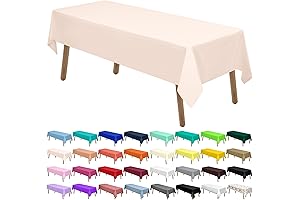 PARTY ULYJA Blush Pink Plastic Tablecloths: Light Elegance for Special Occasions