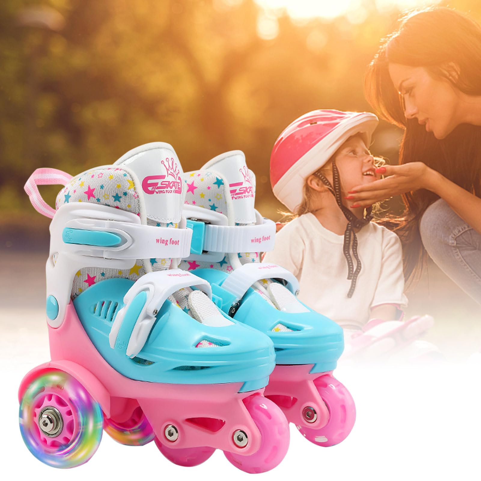 Pattini A Rotelle - 34 Iarde PU | Scarpe Da Pattinaggio Su Ruota Ad Alta | Elasticità | Pattini In Linea Regolabili | Bambini Ragazzi Ragazze Che Forniscono Un Supporto Divertente E Duraturo Per Gli