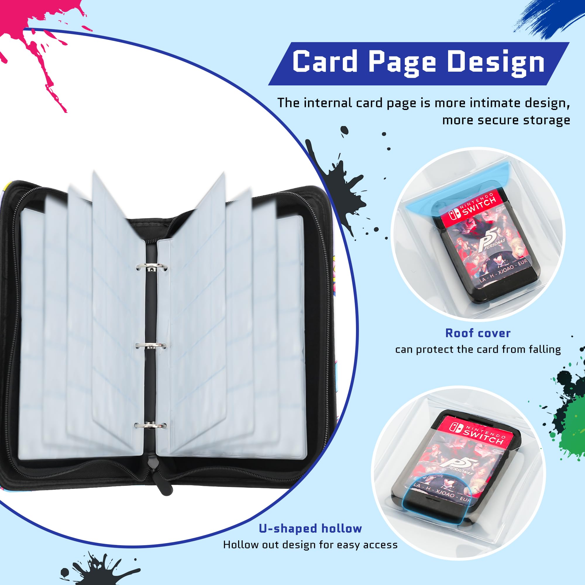 splatoon card sleeves Amazon.com: GLDRAM 300 Pockets of Amiibo Card Binder for Splatoon 3, NFC  Tag Switch Game Cards Holder Book with Graded Card Sleeves Binder Sheets,  Cartridge Organizer Mini Card Collection Album for Amiibo