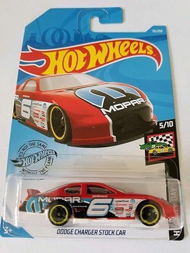 Hot Wheels 2019 Hw Race Day - Dodge Charger Stock Car, Rojo
