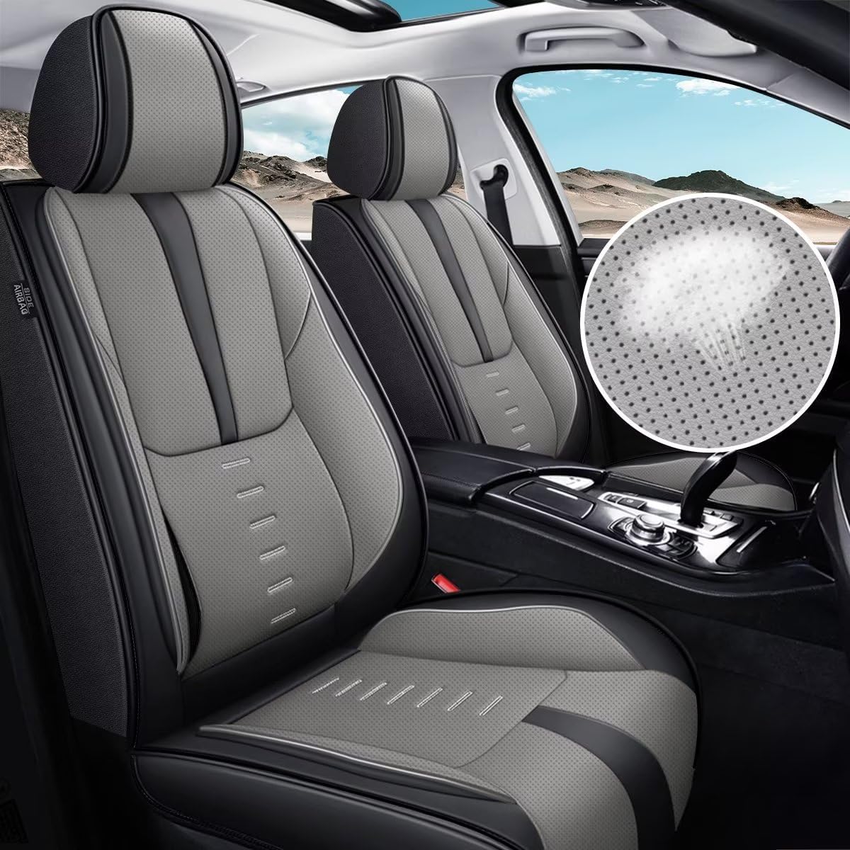 IKABEVEM Full Set Seat Covers Fit for Kia Sportage 2009