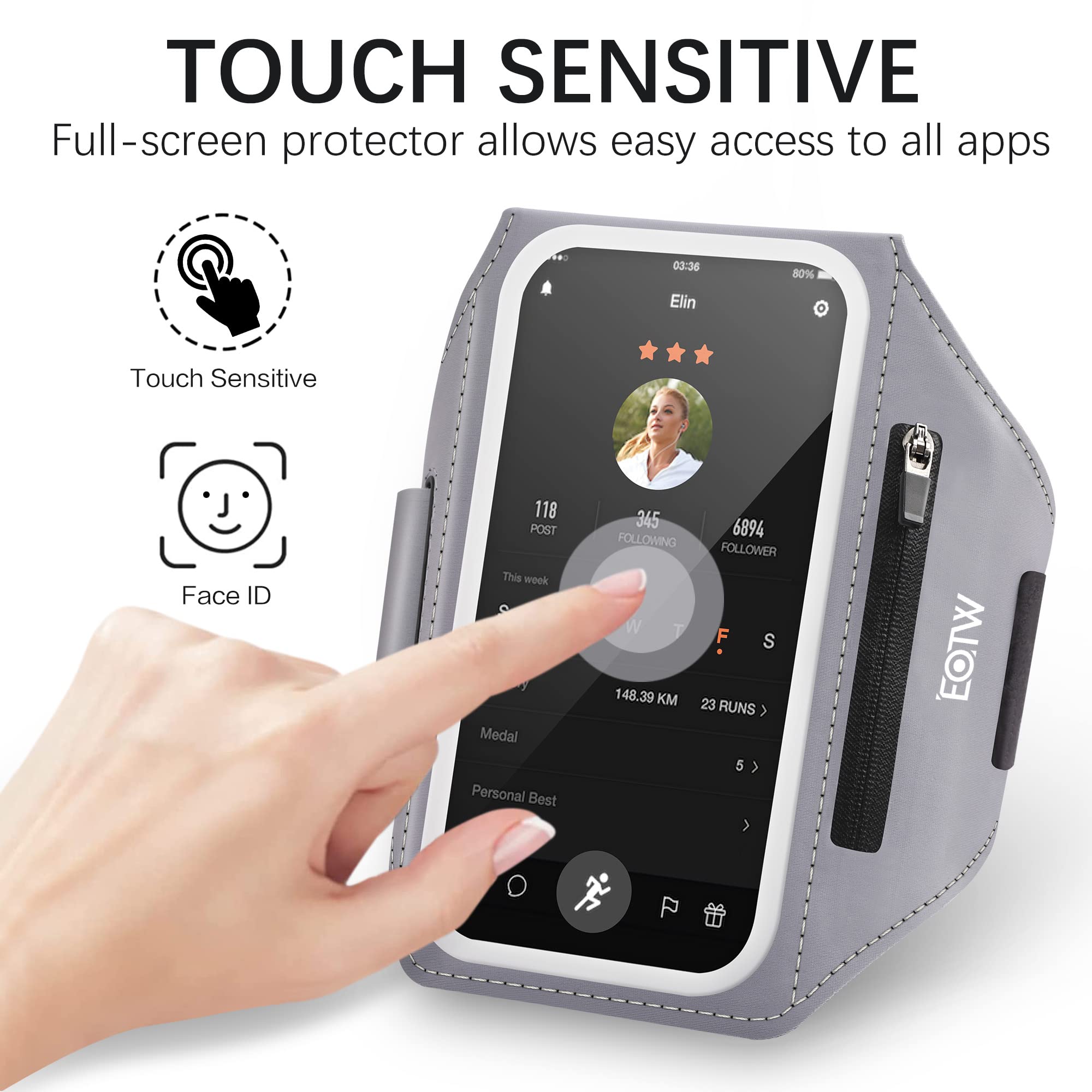 Brassard De Sport Pour Téléphone Portable - Avec Poche Airpods