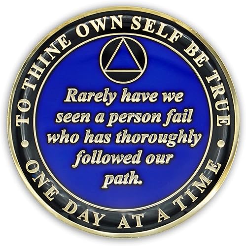 Miniatura 4 de Moneda de sobriedad de 2 años  Chip AA Triplate de Fundadores  Ficha de aniversario de celebración de recuperación  Regalo de alcohólicos anónimos