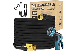 Upgraded Expandable Garden Hose 25ft - 60 Layers Nano Rubber, No-Kink Leak-Proof...
