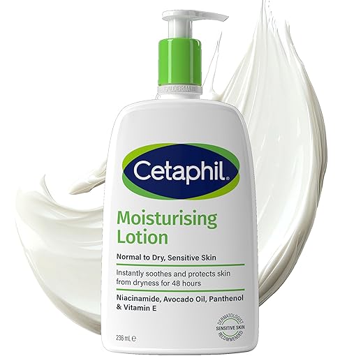 Cetaphil Moisturising Lotion, 236ml, Face & Body Moisturiser, For Normal To Dry Sensitive Skin, With Niacinamide