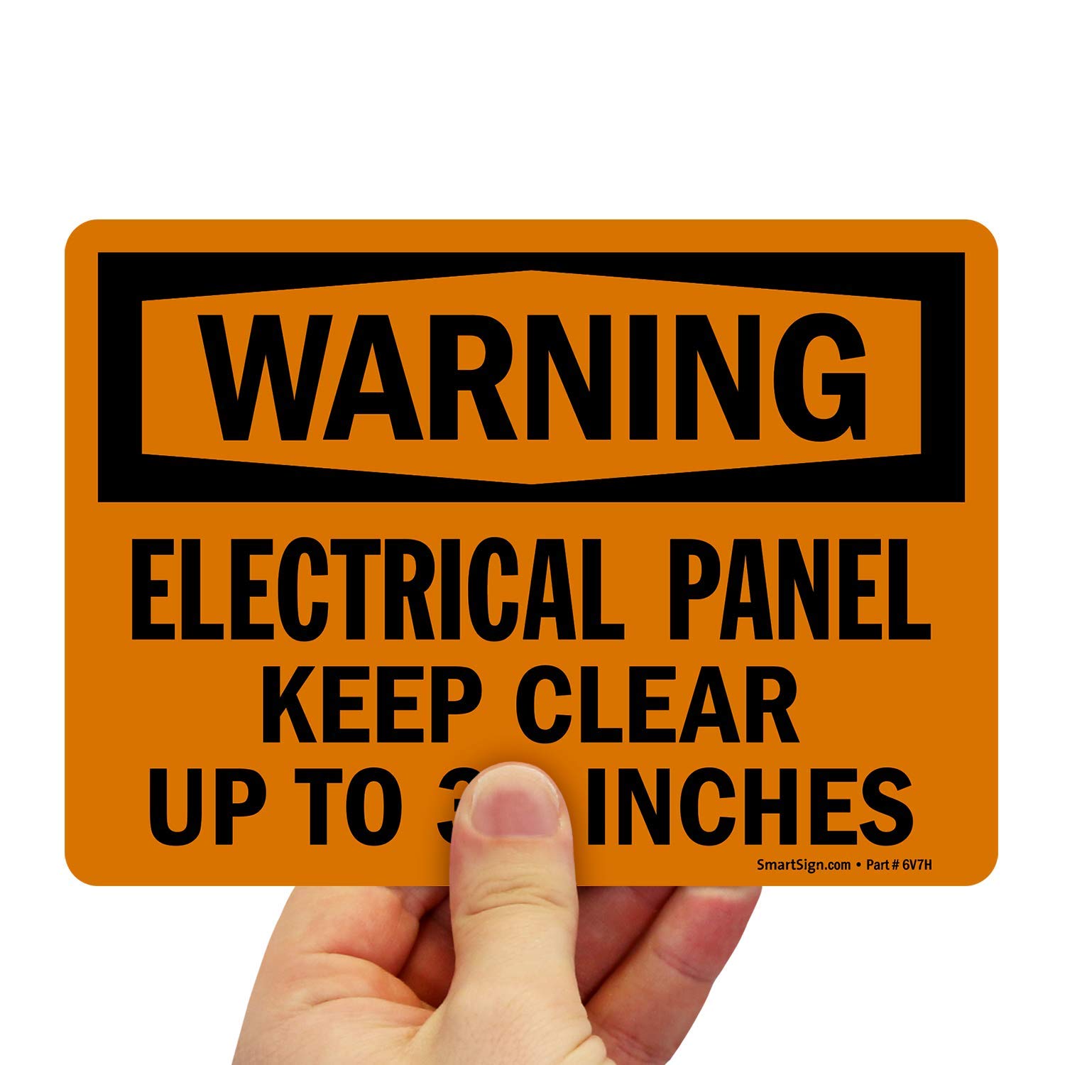 SmartSign - U9-1303-ND_5x7 "Warning - Electrical Panel, Keep Clear Up To 36 Inches Label | 5" x 7" Laminated Vinyl 5" x 7" Vinyl Label