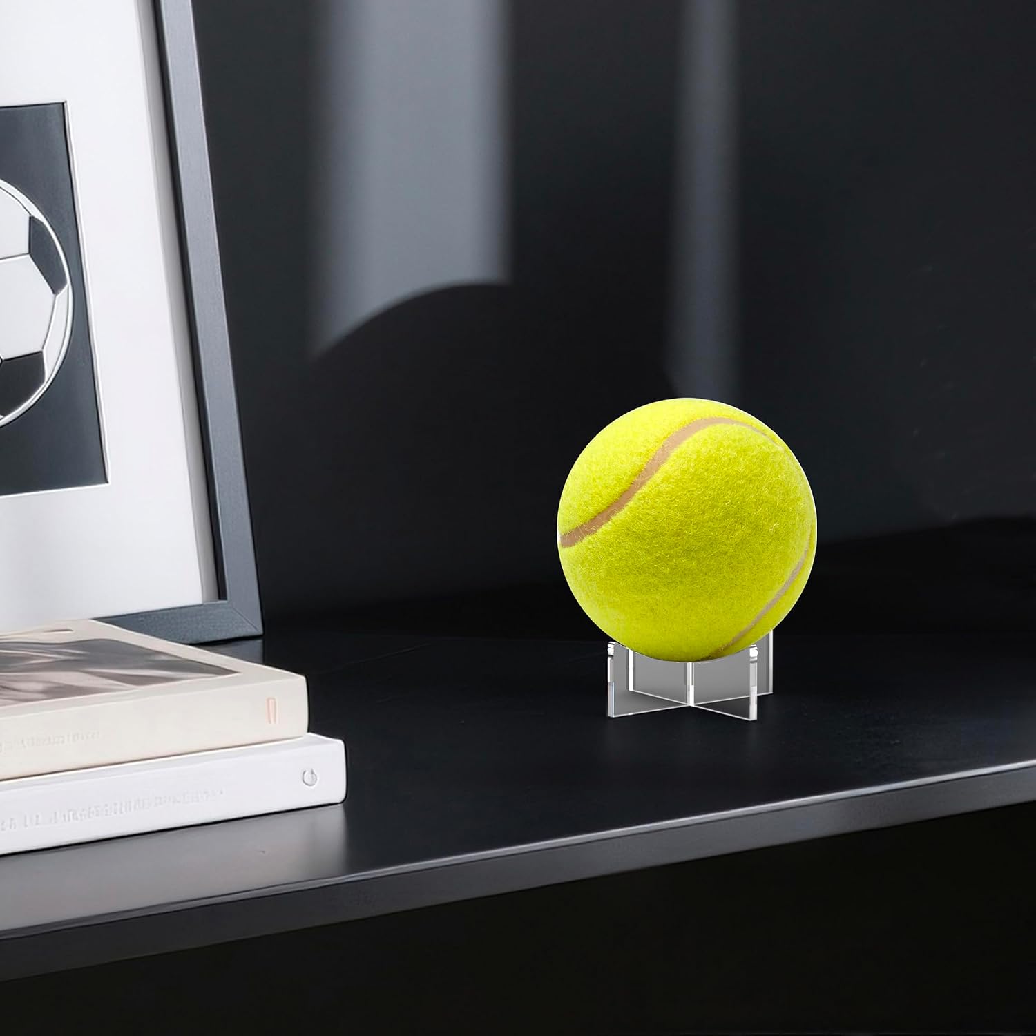 Acrylic Ball Holder 3-Pack, Small Size for Baseball, Softball & Golf Ball; Medium & Large Size for Basketball, Soccer, Volleyball; Horizontal Size for Rugby and Football