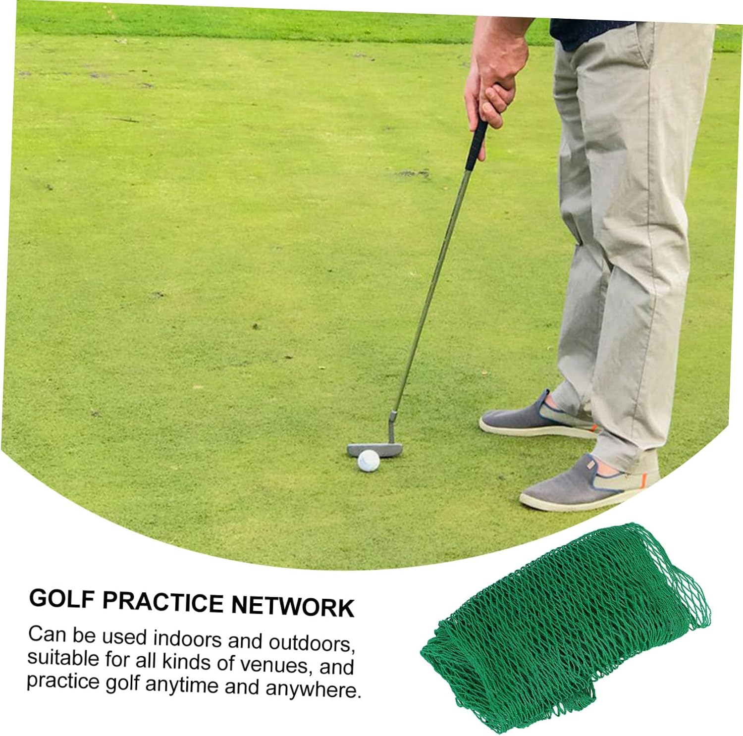 BESPORTBLE Nets Elastic Golf Practice Net Hdpe Golf Hitting Barrier for Backyard Training Easy Setup for Effortless Swing Practice