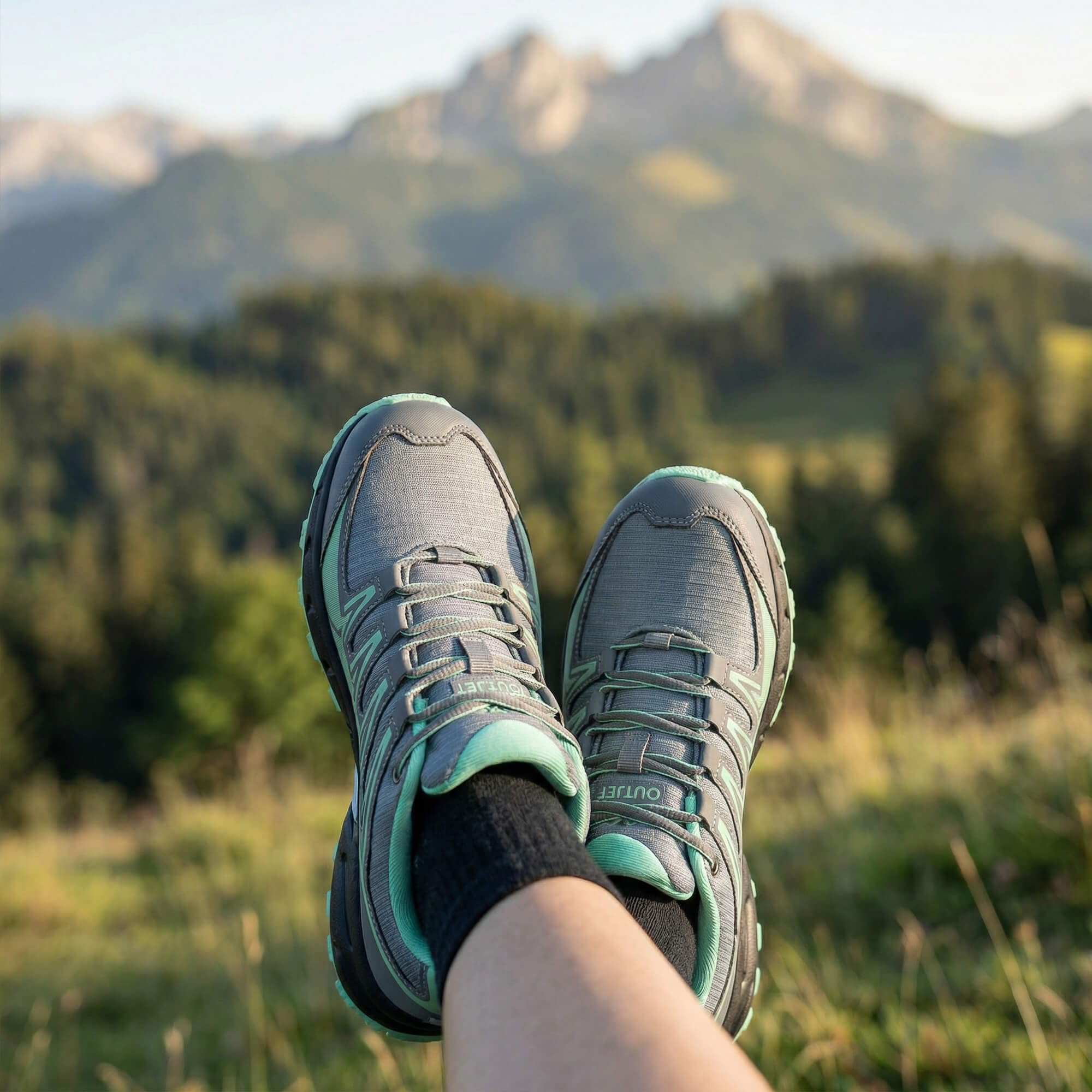 Wanderschuhe Damen Wasserdicht Leicht rutschfest Outdoor Walkingschuhe Hiking Schuhe
