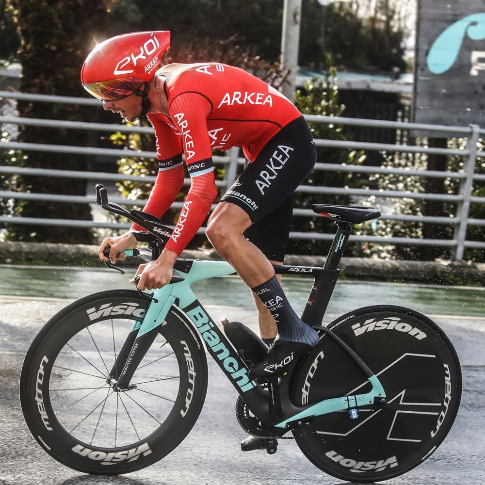 Elite Kit Crono CX 2024 – Glasfaser Flaschenhalter Aero Flasche 500ml – Push Pull Ventil – Zeitfahren Triathlon Komplettset Aerodynamisch