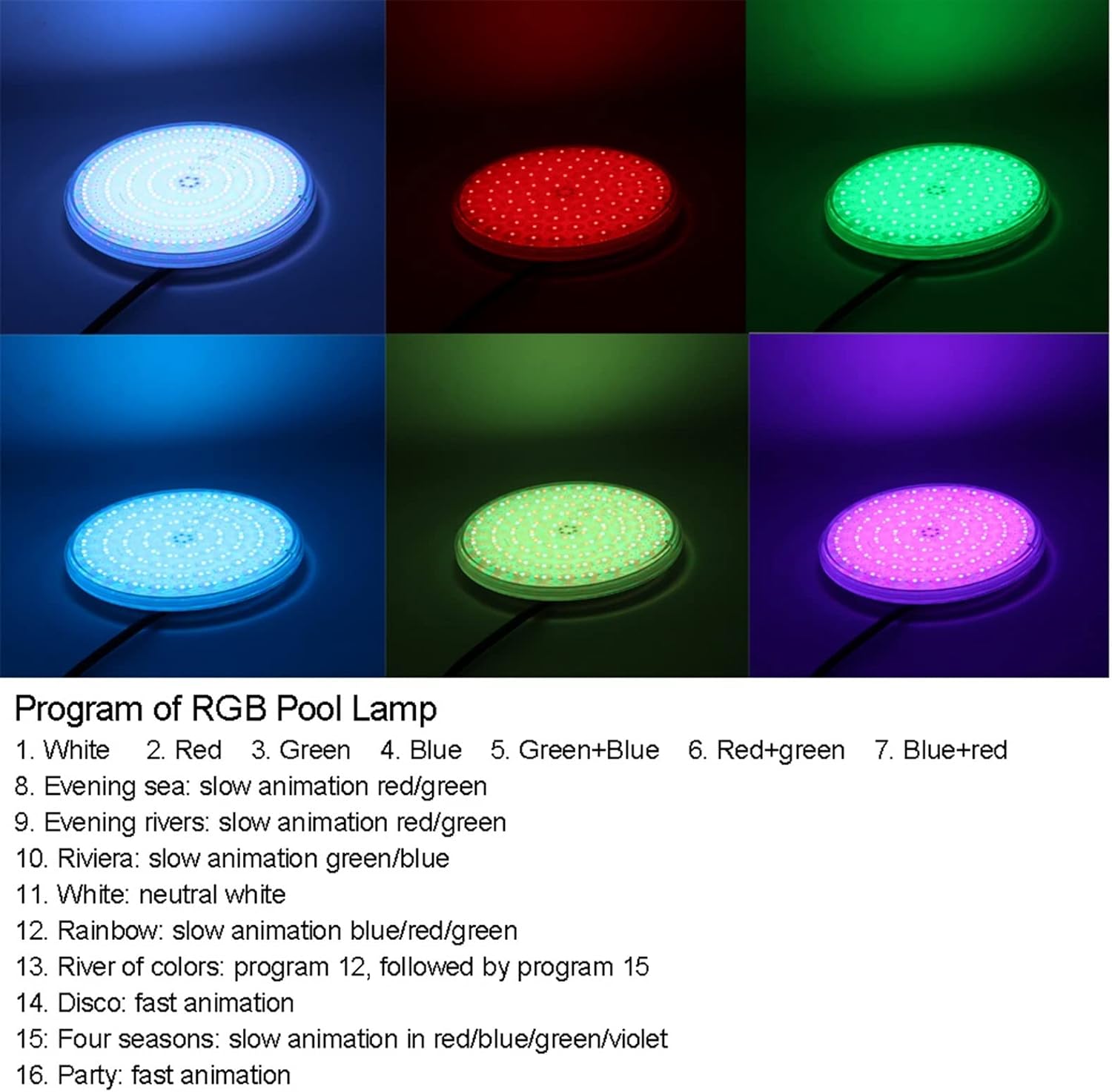 Synchronized LED Color Changing Pool Lights 18W 42W Piscina LED Spot 12V Resin Filled IP 68 Waterproof Cold White Blue(Pure White,18W)