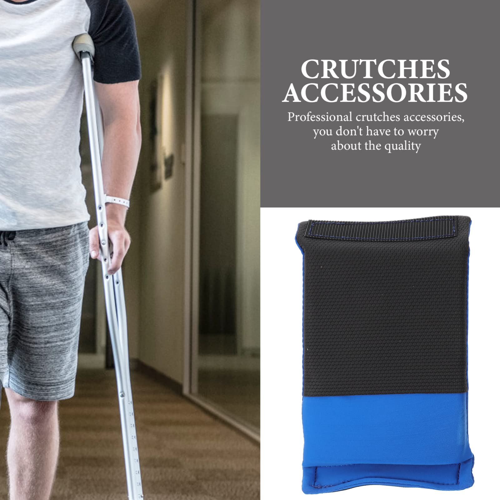 Carex Crutch Pads - 1 pair Grey